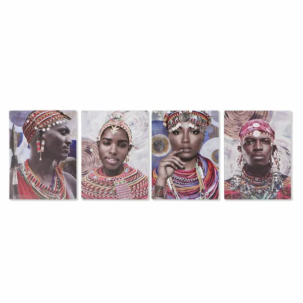 Полотно DKD Home Decor Полотно Деревянный MDF 30 x 1,8 x 40 cm (4 Предметы)
