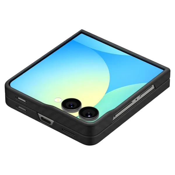 Spigen Airskin Aramid - Case for Samsung Galaxy Z Flip 7 (Black)