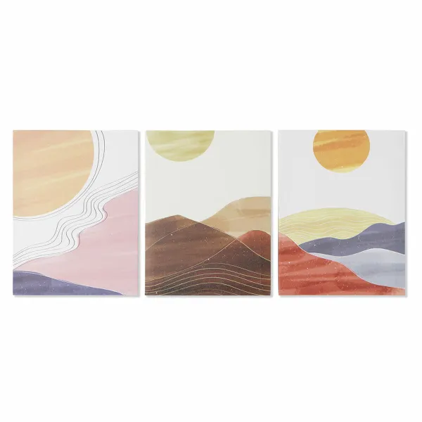 Canvas DKD Home Decor Canvas Koks MDF 30 x 1,8 x 40 cm (3 Daudzums)