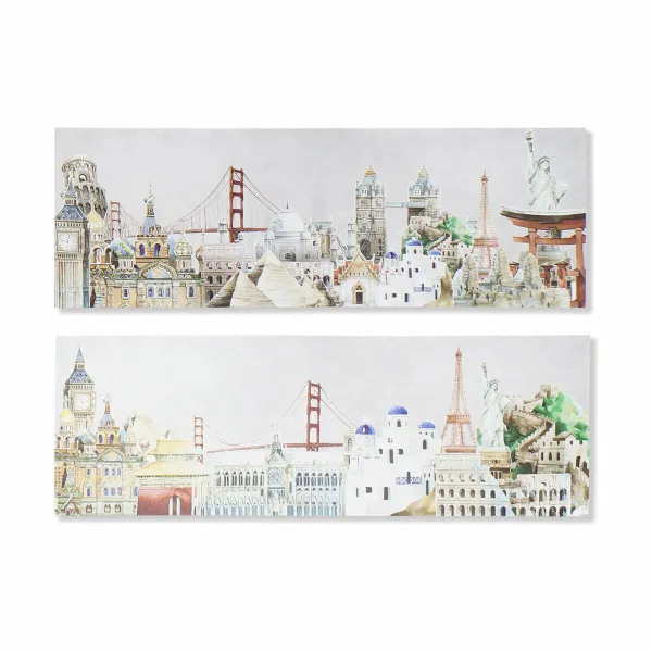Canvas DKD Home Decor Canvas Koks MDF 90 x 2 x 30 cm