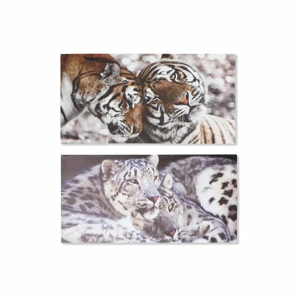 Canvas DKD Home Decor Canvas MDF Wood 80 x 1,8 x 40 cm