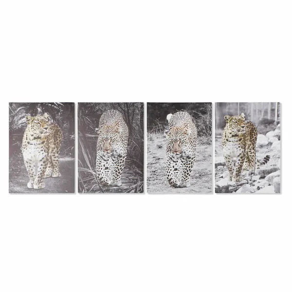 Canvas DKD Home Decor Canvas MDF Wood 50 x 1,8 x 70 cm