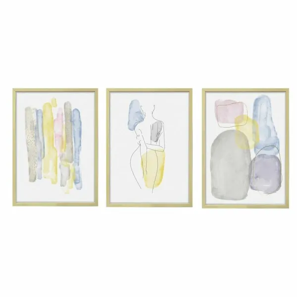 Картина DKD Home Decor Стеклянный полистирол 53 x 3 x 73 cm (3 Предметы)