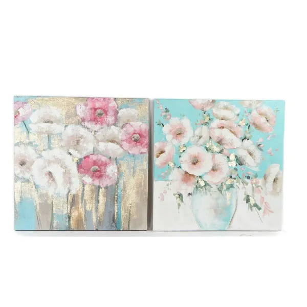 Drobė DKD Home Decor Pušis Drobė 99,5 x 3,5 x 99,5 cm (2 Dalys)