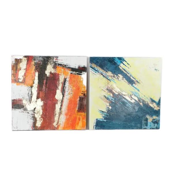 Canvas DKD Home Decor Pinewood Canvas 99,5 x 3,5 x 99,5 cm