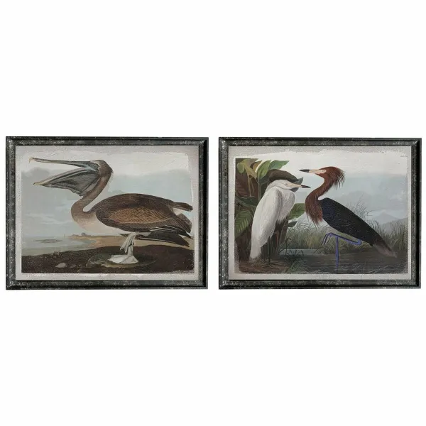 Canvas DKD Home Decor Wood Canvas 90 x 2 x 68 cm