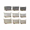 Universalus pintas krepšys DKD Home Decor Rusvai gelsva Pilka Šviesiai rudas 40 x 30 x 24 cm Medžio 3 Dalys (3 vnt.)