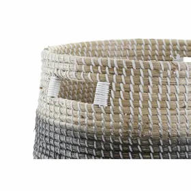 Korisetti DKD Home Decor Harmaa Luonnollinen Meriruoho (3 Kappaletta)