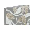 Canvas DKD Home Decor Bēšs Pelēks Augu lapa 90 x 4 x 70 cm