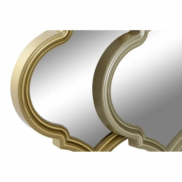 Mirror Set DKD Home Decor Mirror Golden Bronze polypropylene (50 x 3 x 55 cm) (2 pcs)