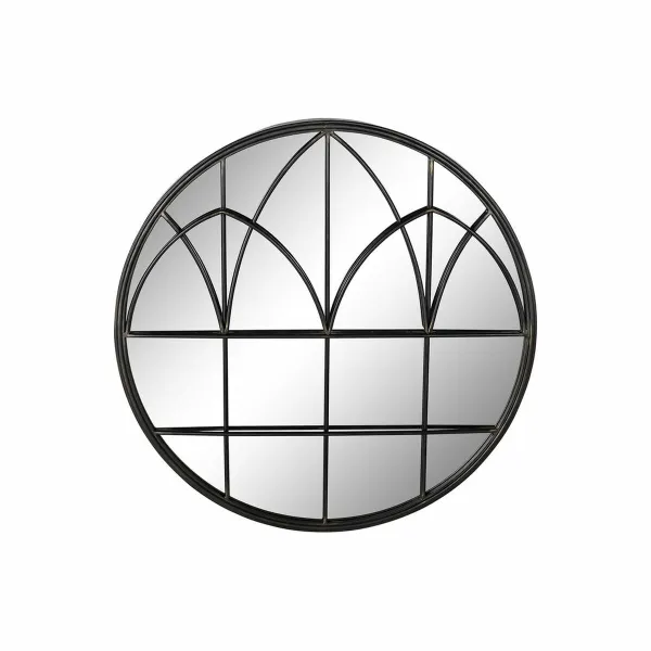 Sienas spogulis DKD Home Decor Melns Moderns 76 x 4 x 76 cm