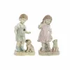 Dekoratyvinė figūrėlė DKD Home Decor Mėlyna Rožinė Derva Vaikas (26.5 x 16.5 x 44.5 cm) (2 pcs)