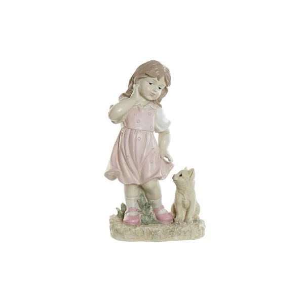 Decorative Figure DKD Home Decor Blue Pink Resin Children (26.5 x 16.5 x 44.5 cm) (2 pcs)