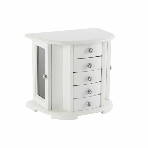 Шкатулка DKD Home Decor Велюр романтик Зеркало Деревянный MDF (26 x 18 x 23 cm)
