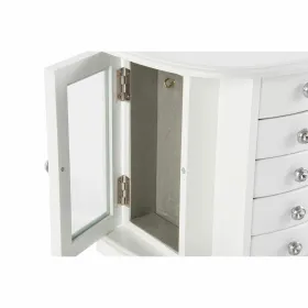 Шкатулка DKD Home Decor Велюр романтик Зеркало Деревянный MDF (26 x 18 x 23 cm)