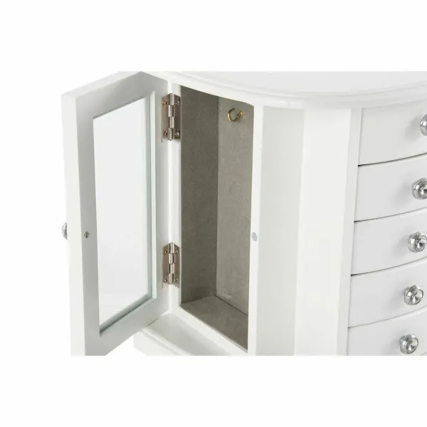 Шкатулка DKD Home Decor Велюр романтик Зеркало Деревянный MDF (26 x 18 x 23 cm)