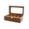 Jewelry box DKD Home Decor Watches Brown Wood Crystal MDF Wood 22 x 12 x 8 cm