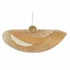 griestu gaismas DKD Home Decor Brūns Bambuss 40 W Platmale 220 V 70 x 34 x 20 cm