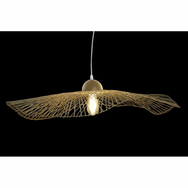 Потолочный светильник DKD Home Decor Бамбук Соломенная шляпа с большими полями (88 x 88 x 17 cm)