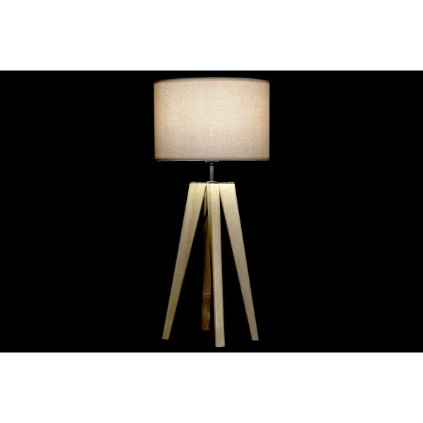 Galda lampa DKD Home Decor Bēšs Koks Brūns 220 V 50 W 30 x 30 x 69 cm