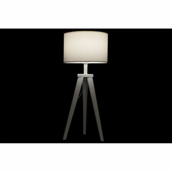 Desk lamp DKD Home Decor 8424001807918 Wood White 220 V 50 W 30 x 30 x 72 cm