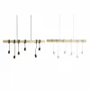 Kattolamppu DKD Home Decor Musta Metalli Puu Valkoinen 220 V 50 W (100 x 7 x 160 cm) (2 pcs)