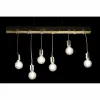 griestu gaismas DKD Home Decor Melns Metāls Koks Balts 220 V 50 W (100 x 7 x 160 cm) (2 pcs)