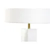 Pöytälamppu DKD Home Decor 8424001847242 33 x 33 x 67 cm Keraminen Kullattu Metalli Valkoinen 220 V 50 W