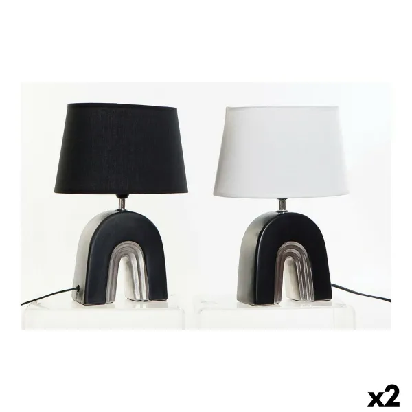Настольная лампа DKD Home Decor Керамика Чёрный полиэстер (20 x 20 x 31 cm) (2 pcs)