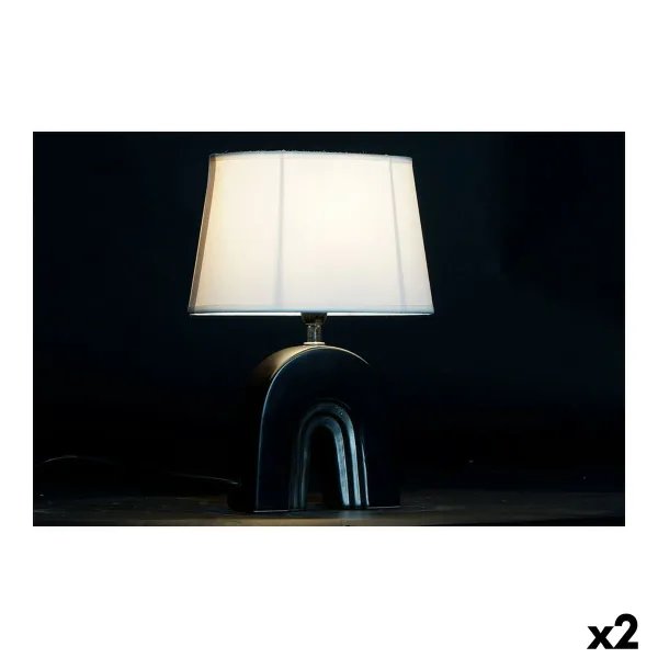 Настольная лампа DKD Home Decor Керамика Чёрный полиэстер (20 x 20 x 31 cm) (2 pcs)
