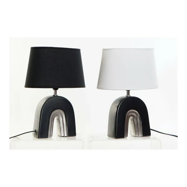 Настольная лампа DKD Home Decor Керамика Чёрный полиэстер (20 x 20 x 31 cm) (2 pcs)