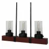 Потолочный светильник DKD Home Decor Стеклянный Чёрный Коричневый Алюминий (50 x 8 x 21 cm)