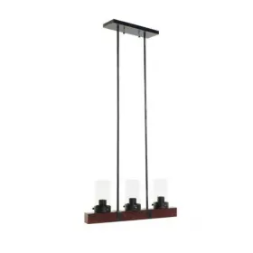 Pakabinamas apšvietimas DKD Home Decor Stiklas Juoda Ruda Aliuminis (50 x 8 x 21 cm)