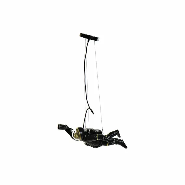 Pakabinamas apšvietimas DKD Home Decor Juoda Balta Derva 220 V 50 W (46 x 14.5 x 20 cm) (2 pcs)