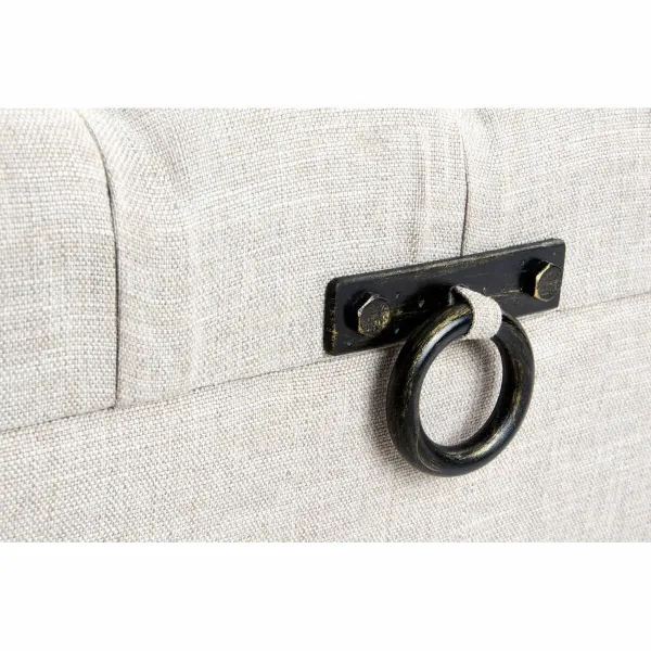 Bench DKD Home Decor   Beige Linen MDF Wood (122 x 47 x 43 cm)
