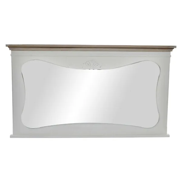 Seinäpeili DKD Home Decor Valkoinen Luonnollinen 105 x 64 x 4,5 cm