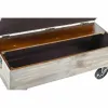 Банкетка DKD Home Decor   Ель Чёрный Бежевый Коричневый полиэстер (100 x 51 x 77 cm)