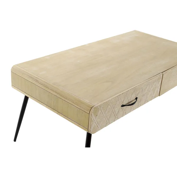 Olohuoneen pöytä DKD Home Decor Musta Monivärinen Kupari Luonnollinen Metalli Paolownia wood Puu MDF 100 x 52 x 42,5 cm 100 x 52