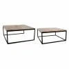 Набор из двух столиков DKD Home Decor Коричневый Чёрный 90 x 90 x 40 cm