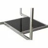 Кофейный столик DKD Home Decor Чёрный Серебристый Стеклянный Сталь Пластик 100 x 100 x 45 cm