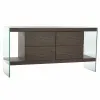 Bufete DKD Home Decor   Brūns Caurspīdīgs Stikls Riekstkoks Koks MDF 160 x 45 x 80 cm