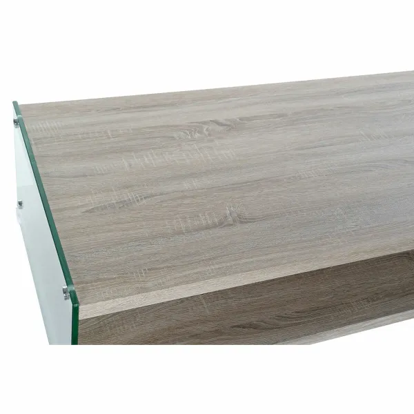 Centrinis stalas DKD Home Decor Spalvotas Skaidrus Natūralus Medžio Stiklas Medžio MDF 130 x 65 x 35,5 cm