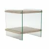 Yöpöytä DKD Home Decor Kristalli Puu MDF (50 x 50 x 49 cm)