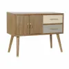 TV mēbeles DKD Home Decor Pelēks Krēmkrāsa Metāls Paulovnijas koks (90 x 34 x 66.5 cm)