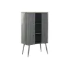 Lentyna DKD Home Decor Natūralus Pilka Metalinis Medžio 2 Lentynos (79 x 39 x 133 cm)