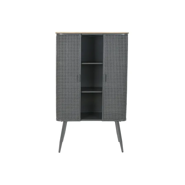 Полка DKD Home Decor Натуральный Серый Металл Деревянный 2 Полки (79 x 39 x 133 cm)