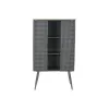 Lentyna DKD Home Decor Natūralus Pilka Metalinis Medžio 2 Lentynos (79 x 39 x 133 cm)