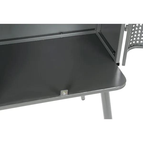 Lentyna DKD Home Decor Natūralus Pilka Metalinis Medžio 2 Lentynos (79 x 39 x 133 cm)