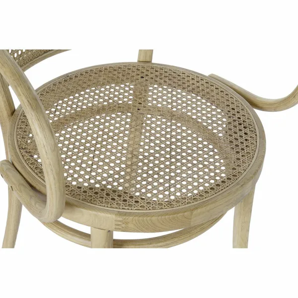 Valgomojo kėdė DKD Home Decor Natūralus Rotangas Guobos mediena 58 x 58 x 79,5 cm