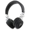 Guess Grained Classic Round Shape - Wireless Over-Ear Bluetooth ENC Headphones (Black)